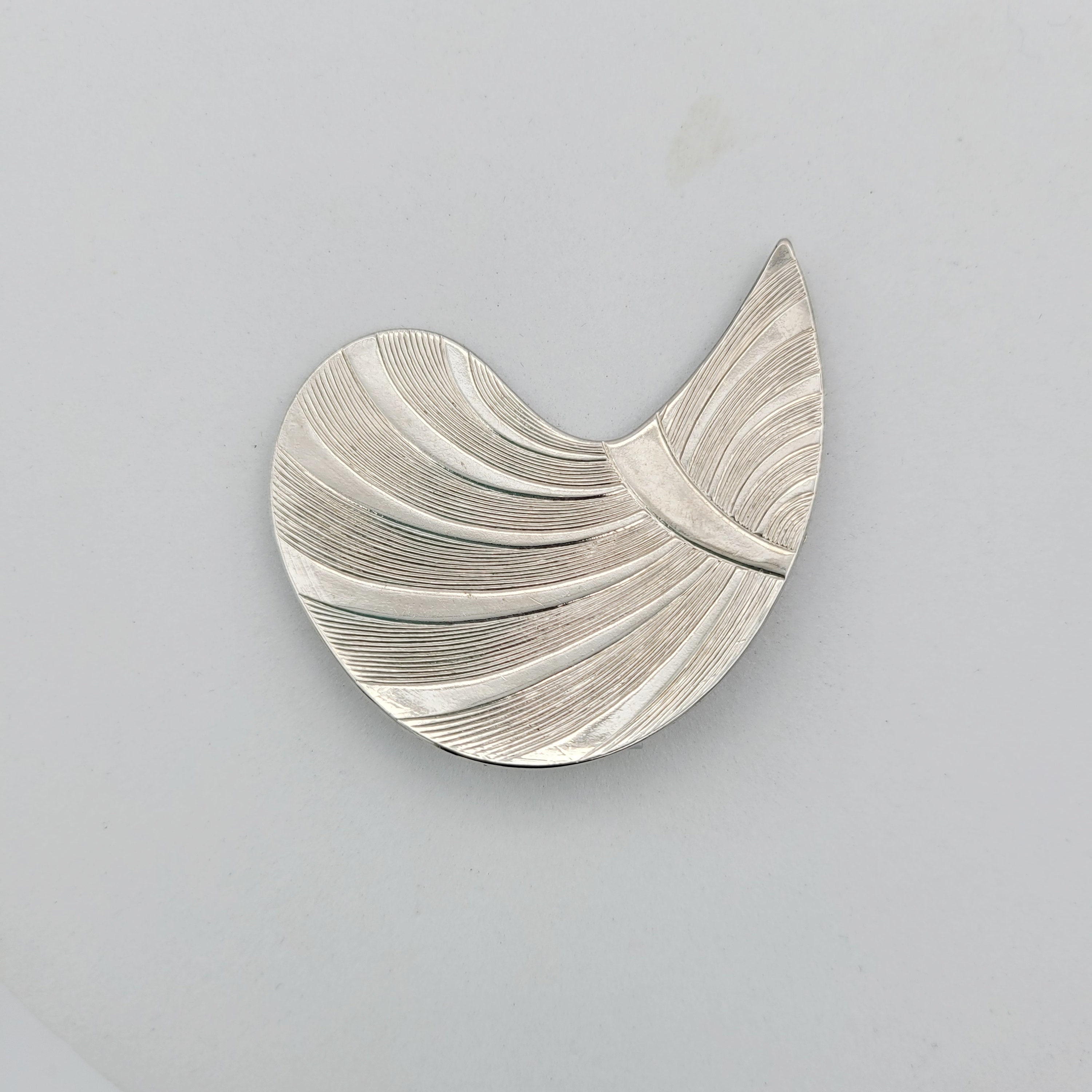 Scarf Clip-silver Plated Double Sea Shell Shaped Scarf Ring Clip