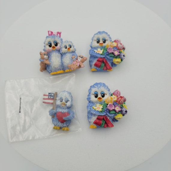 Vintage Sonshine Promises by Gretchen Clasby Bird Brooches Costume Jewelry Women Statement Retro Character Pin Flowers Flag Teddy Bears