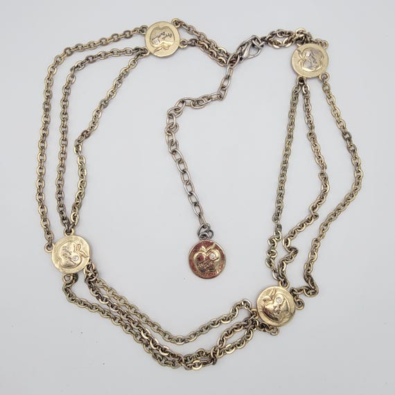 Vintage Apple Bottom Jeans Gold Tone 3 Strand Chain Belt  display picture 2