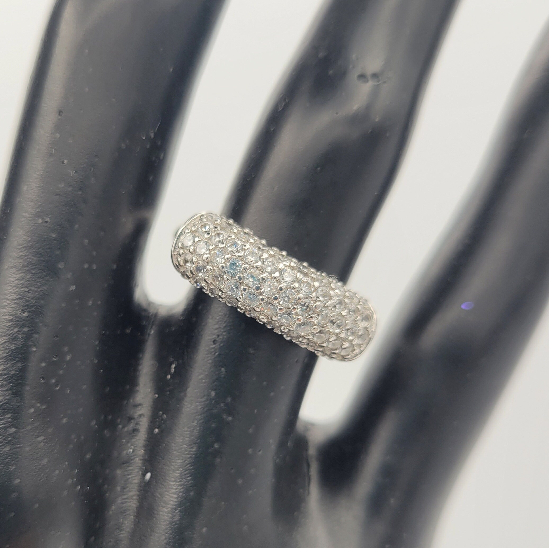 PAJ .925 Sterling Silver & Cubic Zirconia Statement Ring Right Etsy