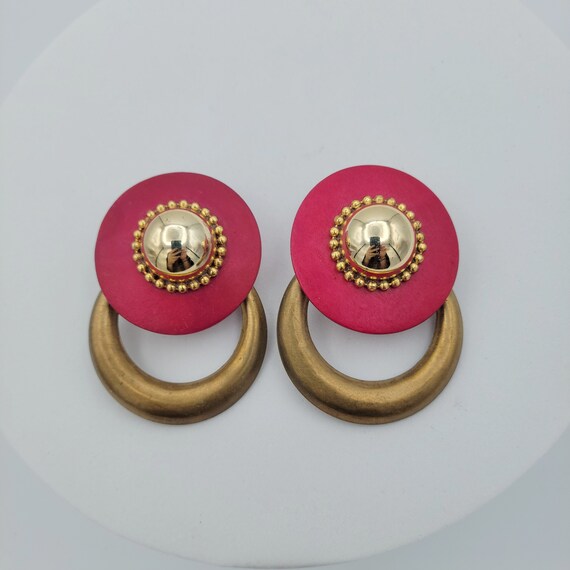 Boutons De Manchette Dorés Et Rose Orangé - Occasion, Modèle 111716