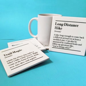 Hiking and Long Distance Backpacking Definitions Coaster Set