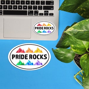 LGBTQ Pride Rocks Rainbow Mountain Sticker