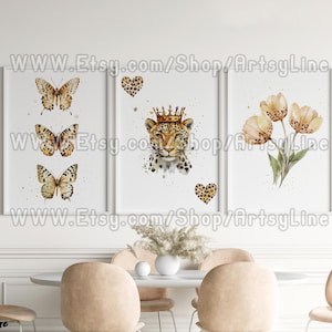 Cheetah Print, Leopard Prints Aesthetic Room Decor, Trendy Playing Card leopard Print, Cheetah Wall Art, Funky Wall Art, Apartment Art