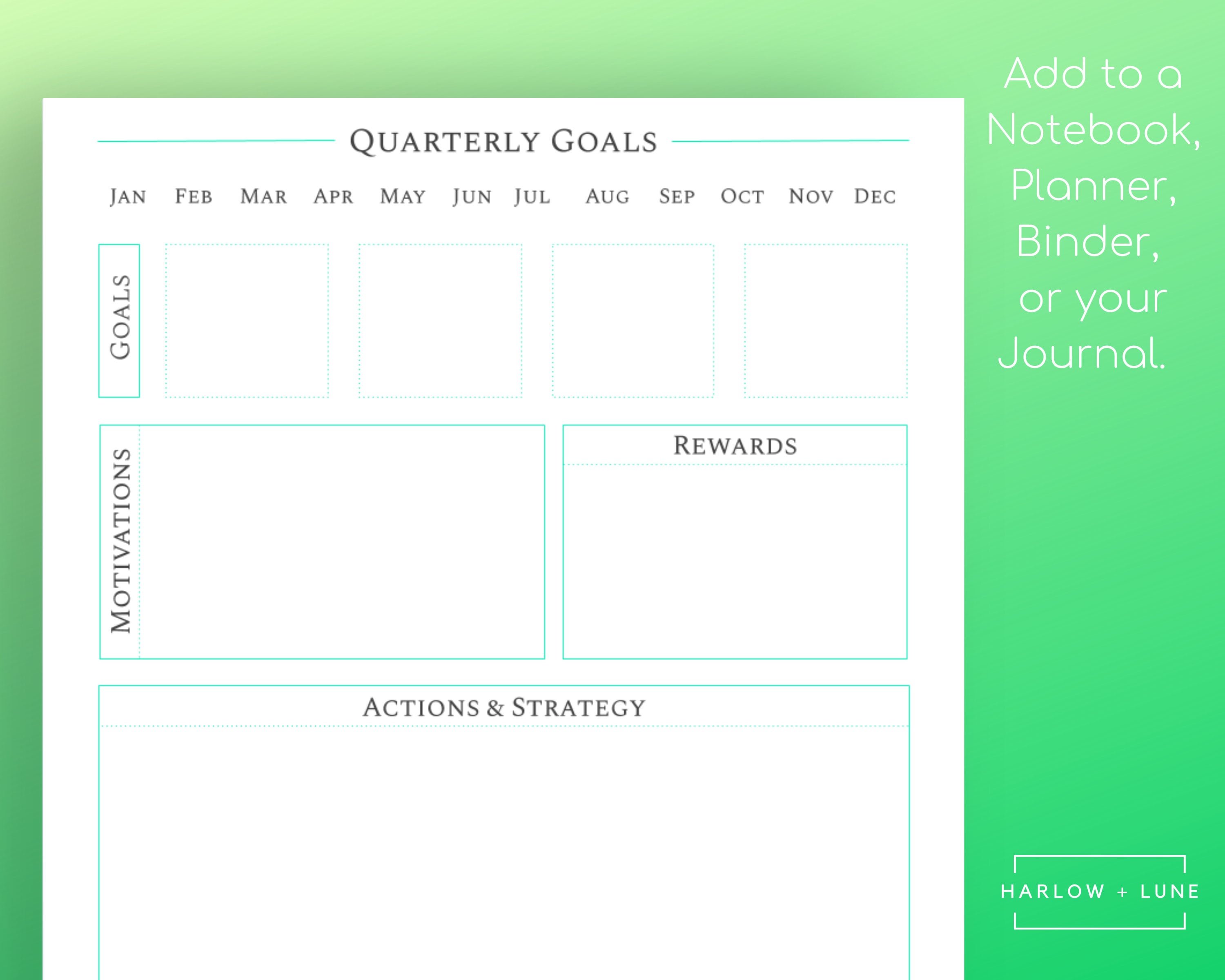 Quarterly Goals Template Quarterly Goals Template