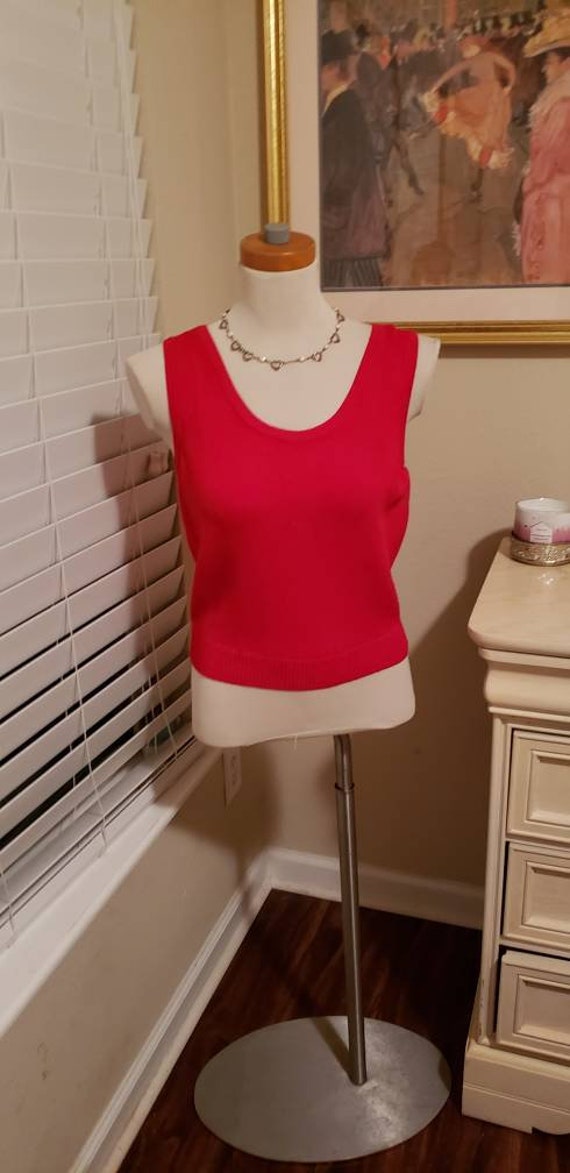 Vintage St John Top | Red St John Tank Top - image 2