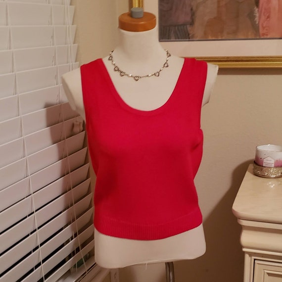 Vintage St John Top | Red St John Tank Top - image 1