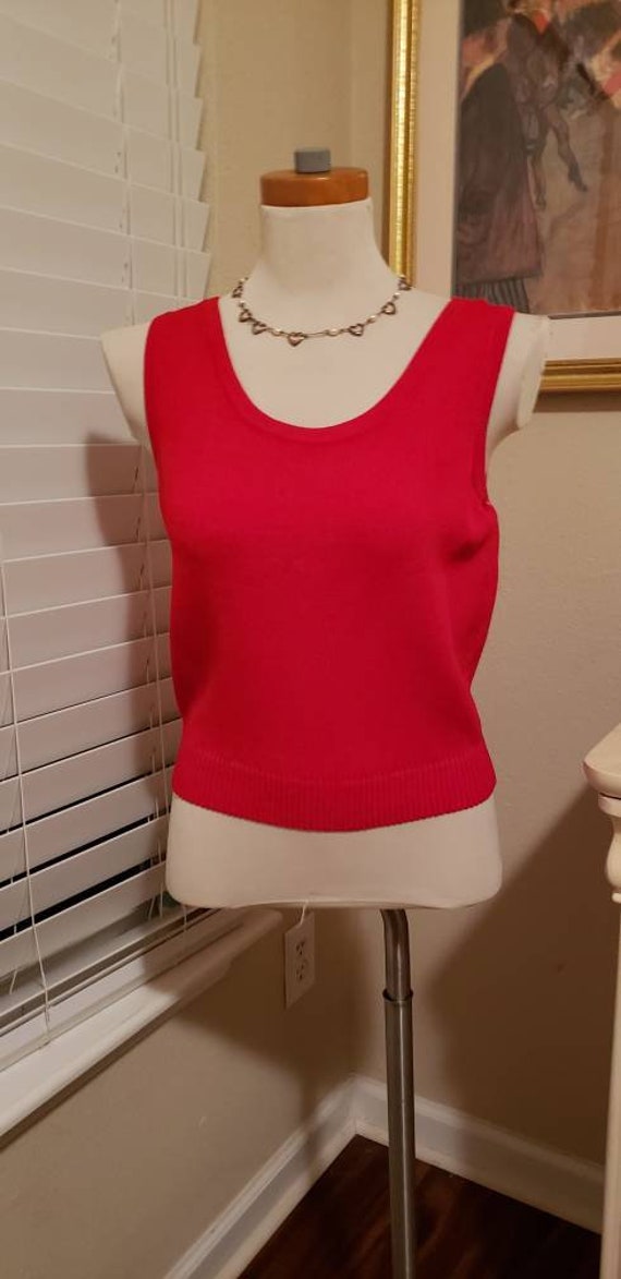 Vintage St John Top | Red St John Tank Top - image 4