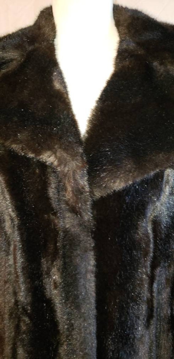 Faux Vintage Mink Fur Coat - image 2