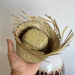Jibaro hat measures 5” inches, 5” pava, Puerto Rico Hat, DeBI TIRAR MaS FOToS, DTmF, Bad Bunny, Pava Boricua, Jibaro hat.
