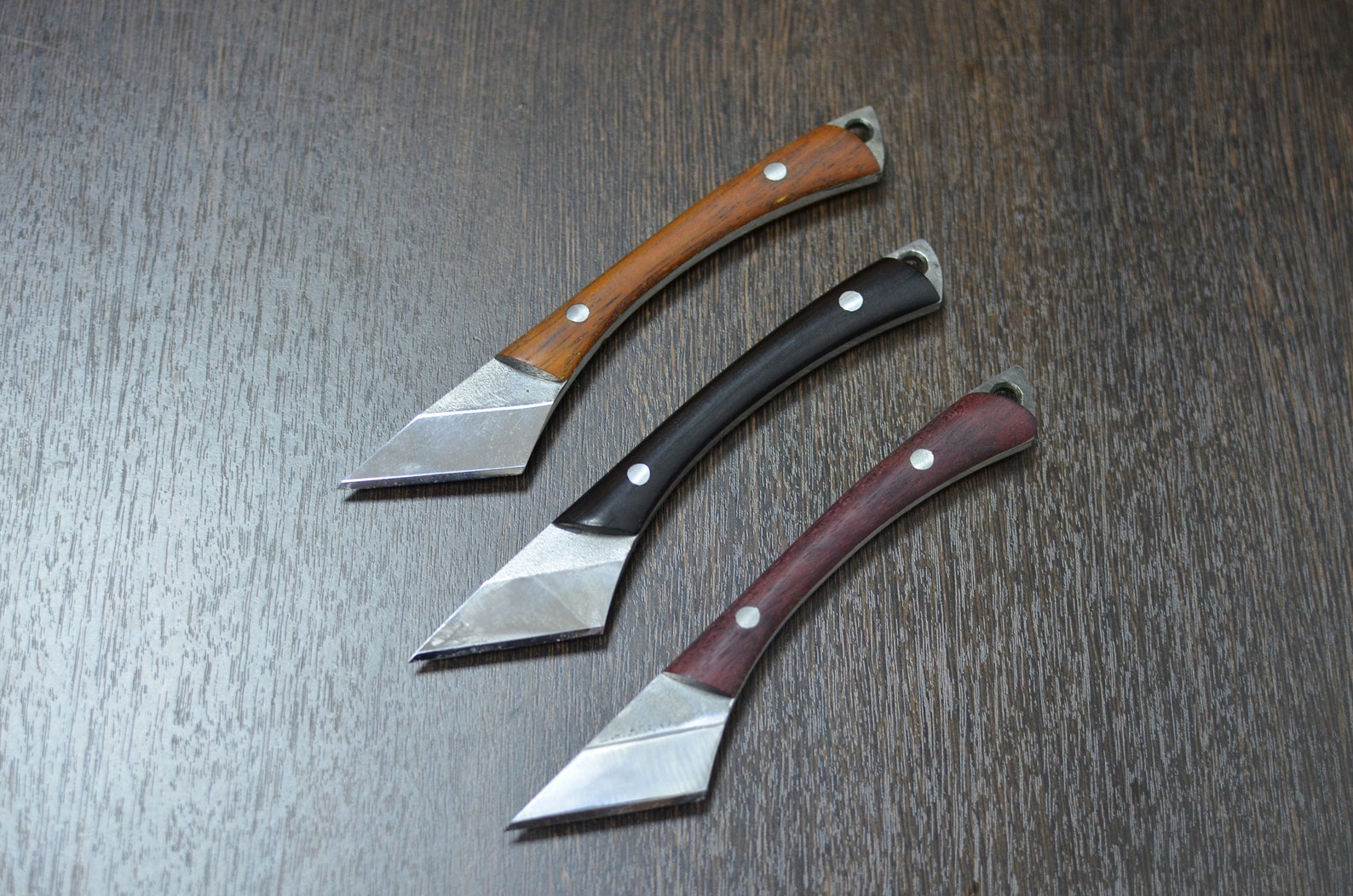 Left Hand Leather Carving Japanese Kiridashi Knife Etsy