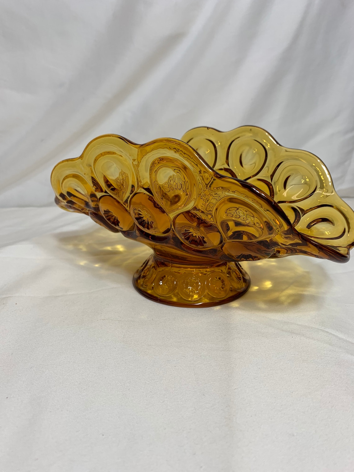 Amber Glass Napkin Holder Etsy