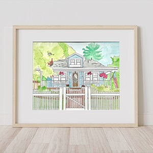 Custom Hand Painted House Watercolor | Drawing From Photo | Illustration of House | Housewarming Gift