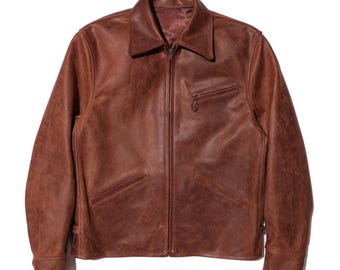 Vintage RBC Legend Steerhide Leather Cafe Racer Jacket (size S/36