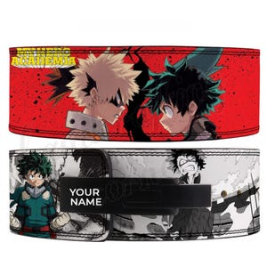 Ceinture de dynamophilie Anime | Ceinture à levier personnalisée | Ceinture d'haltérophilie | Ceinture de squats | Cadeaux personnalisés|Accessoires de gym| Cadeaux uniques pour lui