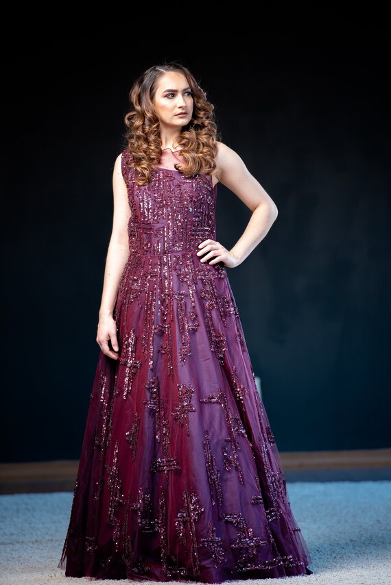 TORA- Vestido de lentejuelas de vid con red España