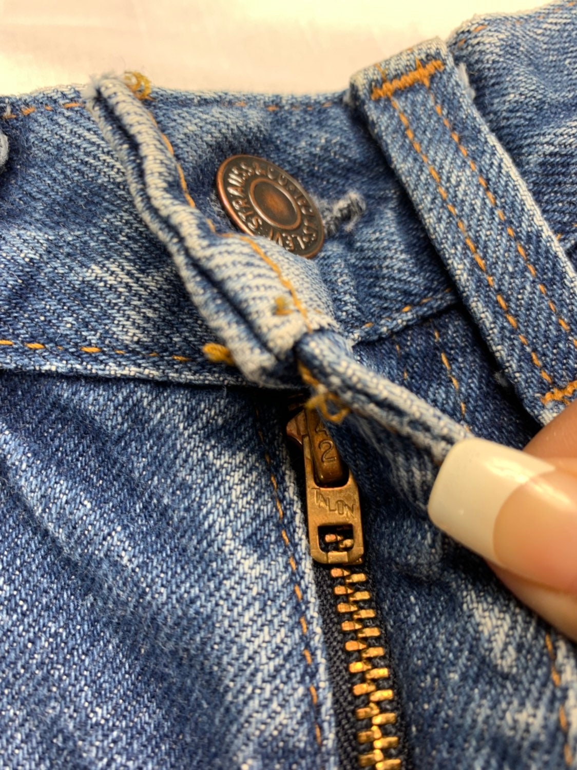 Vintage LEVI'S®︎ CLIP Sterling VTG Levis 70s Jeans Scovill Gardlok Zipper Orange Tab Bell Bottoms