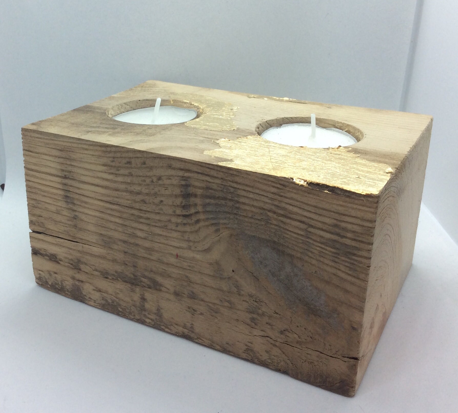 Wooden tea light holder/tea light holder Etsy