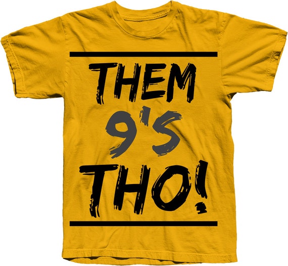 Thos Shirt in Jordans 9 University Gold 