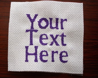 Custom Made-To-Order Cross Stitch Gift Birthday Wedding Present Pretty Unique Individualized