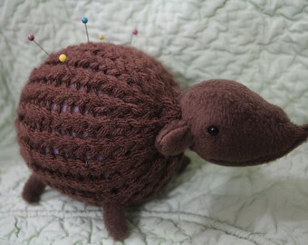 Hand-knit Hedgehog Pincushion Plush Toy Gift Idea Holiday Kids Sewing