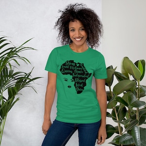 African Woman Shirt, African American Woman Tee, Afrocentric T shirt, Black Woman Shirt, Black Girl Magic T shirt, Black Queen Shirt