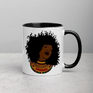 African Woman Mug - Coffee Mug - Black Woman