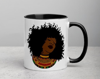 African Woman Mug - Coffee Mug - Black Woman