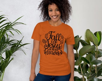 Fall T-shirt, Fall for Jesus, Jesus Shirt, Fall Leaves Shirt, Fall Shirts Women