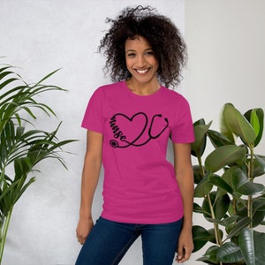 Nurse T-shirt, Nurse Gift, Stethoscope Shirt, Short-Sleeve Unisex T-Shirt