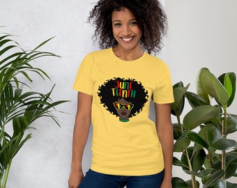 Camisa de Juneteenth, Camisa Mágica de Chica Negra, Camisa de Cabello Natural, Camisa Negra Orgullosa, Día de la Libertad de Juneteenth, Camiseta de la Independencia