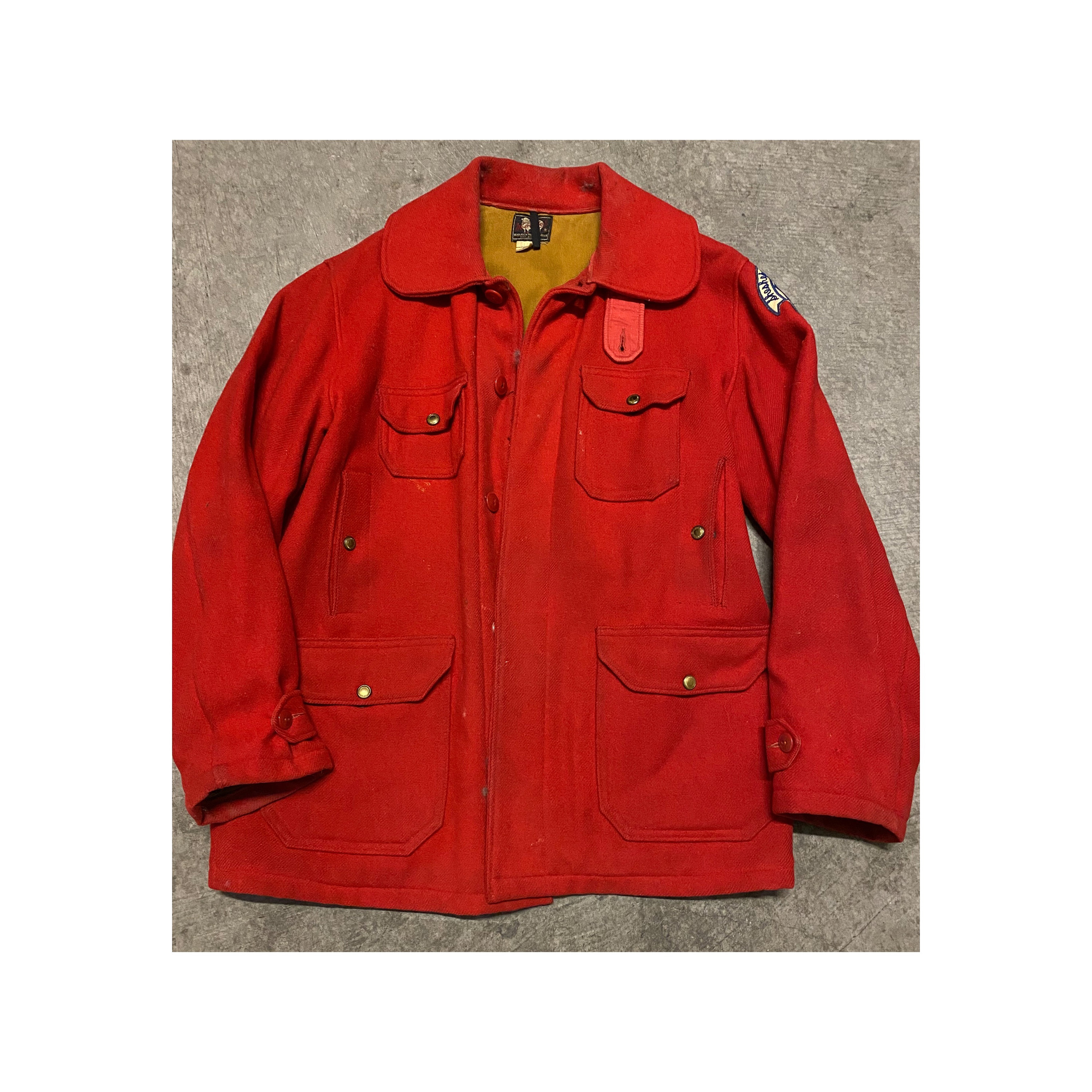 Vintage American 1940s/50s Woolrich Red Hunting Jacket With - Etsy