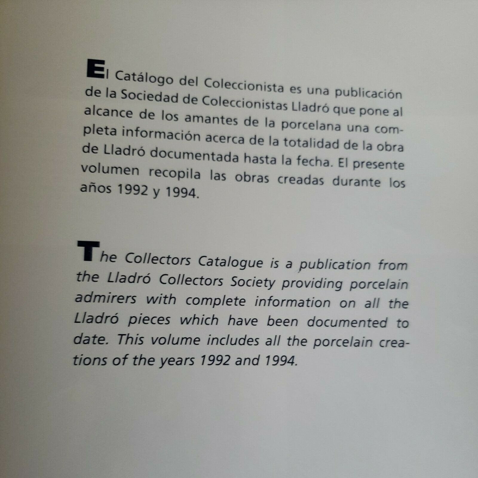 Lladro Collectors Society Catalogue Volume III 19921994 Relié Etsy