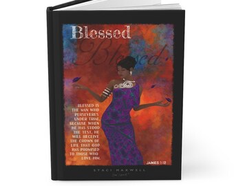 Blessed Journal | Matte Hardcover Lined Notebook, Stationary Gifts, Religious Journals