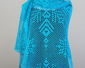 Cascading Snowflakes Shawl (PDF Crochet Pattern)