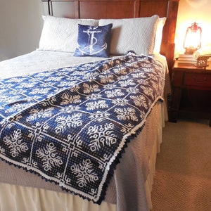 Nautical Snowflakes Afghan (PDF Crochet Pattern)