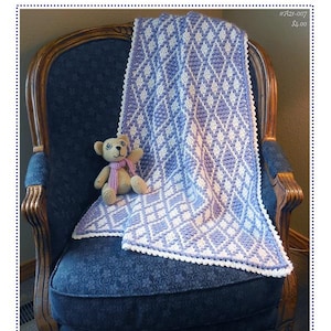 Diamonds Mosaic Afghan (PDF Crochet Pattern)