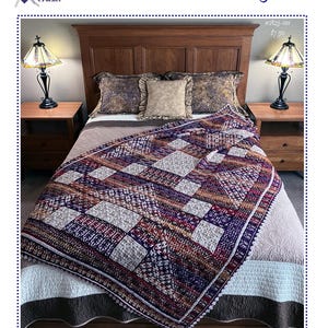 Blackwork Jacob's Ladder Afghan (PDF Crochet Pattern)