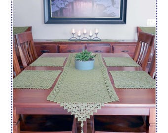 Collage of Leaves Table Set (PDF Crochet Pattern)
