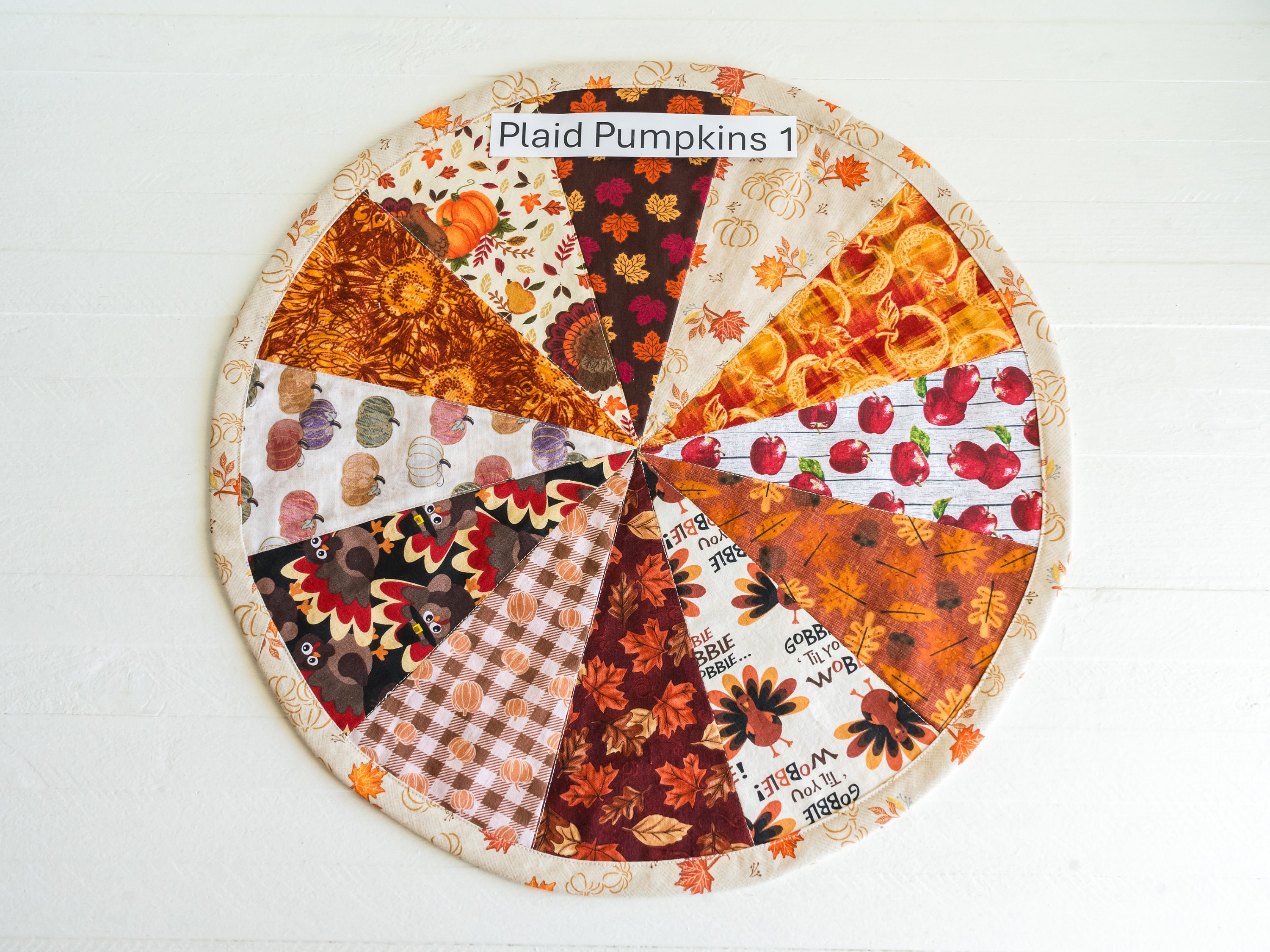 Quilted Handmade Fall Table Topper Patchwork Thanksgiving Centerpiece ...