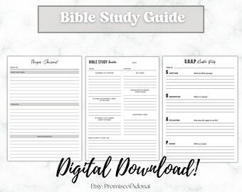 Prayer Journal, Bible Study Guide Printable, SOAP Bible Study Template, Bible Study Printable, Bible Study Guide