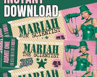 SOUVENIR CONCERT TICKET,  Mariah the scientist tour ticket png only