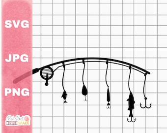 Fishing rod jpg, svg, png
