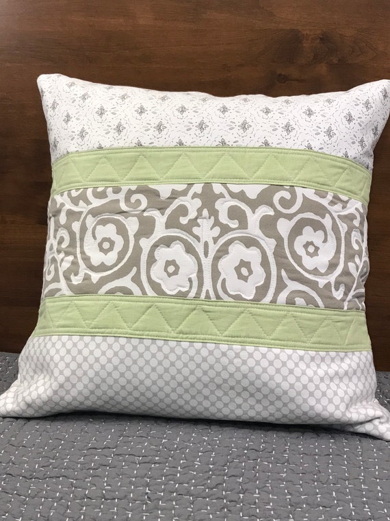 Pillowquiltedfloralpolka dotlime Multi Colors Kantha Dot Pillow Cover