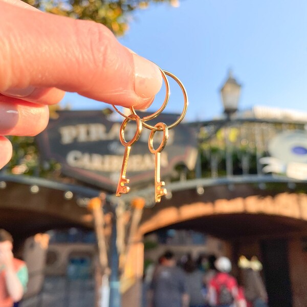 Pirates Life Earrings, Pirates of the Caribbean Earrings, Disney Earrings, Key Earrings