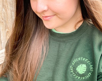 Sudadera Adventureland, sudadera Disneyland, sudadera bordada, sudadera Disney, suéter Disneyland, sudadera Crewneck