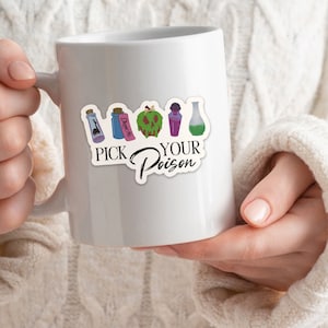 Pick Your Poison Sticker | Halloween Sticker | Planner Sticker | Disney Sticker | Water Bottle Sticker | Tumbler Sticker | Laptop Sticker