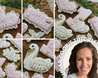 Swan Princess | Online Cookie Class by Rock City Cookies >>> INSTANT DOWNLOAD!