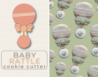 BABY RATTLE Cookie Cutter // Baby Rattle Cookie Cutter