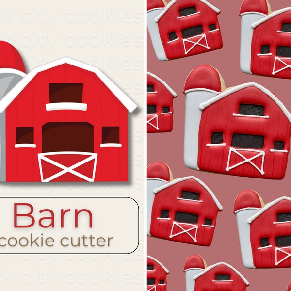 BARN Cookie Cutter | Farm Fun! >> Barn-shaped Cookie Cutter, Perfect for Farm Animal-Themed Parties or Events!